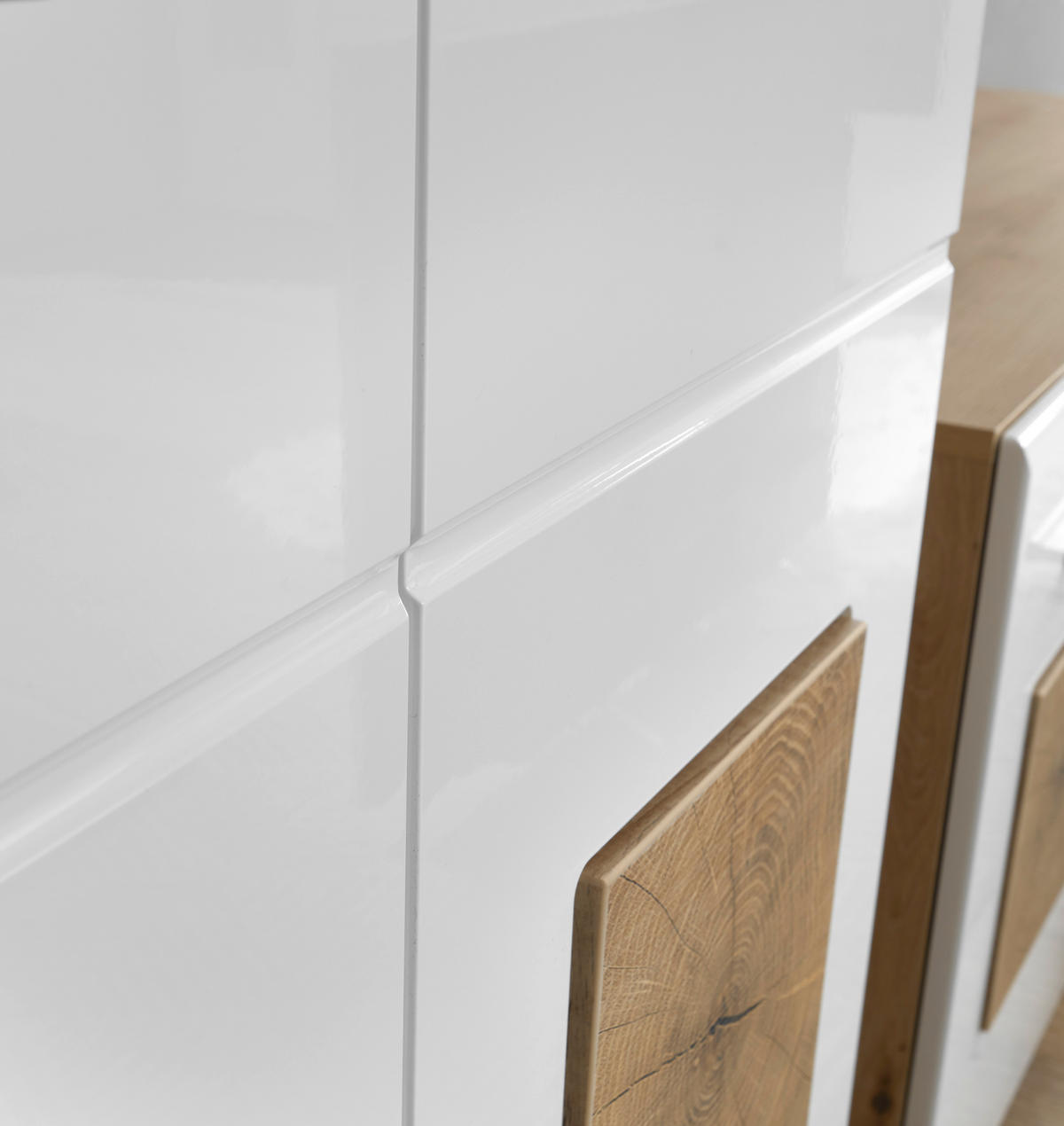 SIDEBOARD 180/92/38 cm  in Eiche Artisan, Weiss Hochglanz  - Weiss Hochglanz/Weiss, Design, Holzwerkstoff/Kunststoff (180/92/38cm) - MID.YOU