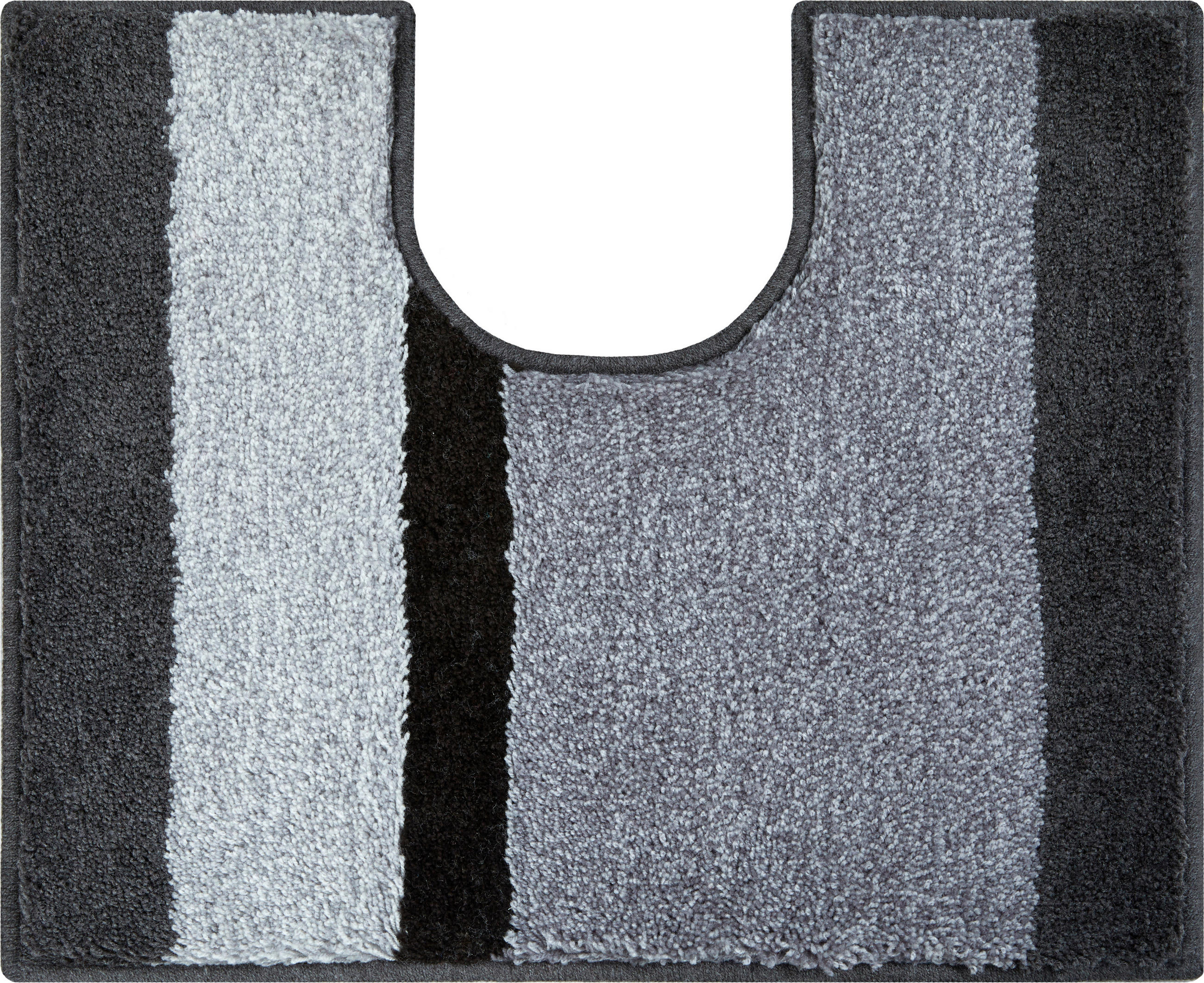 WC-VORLEGER Anthrazit 49/60 cm  - Anthrazit, Basics, Kunststoff/Textil (49/60cm) - Grund