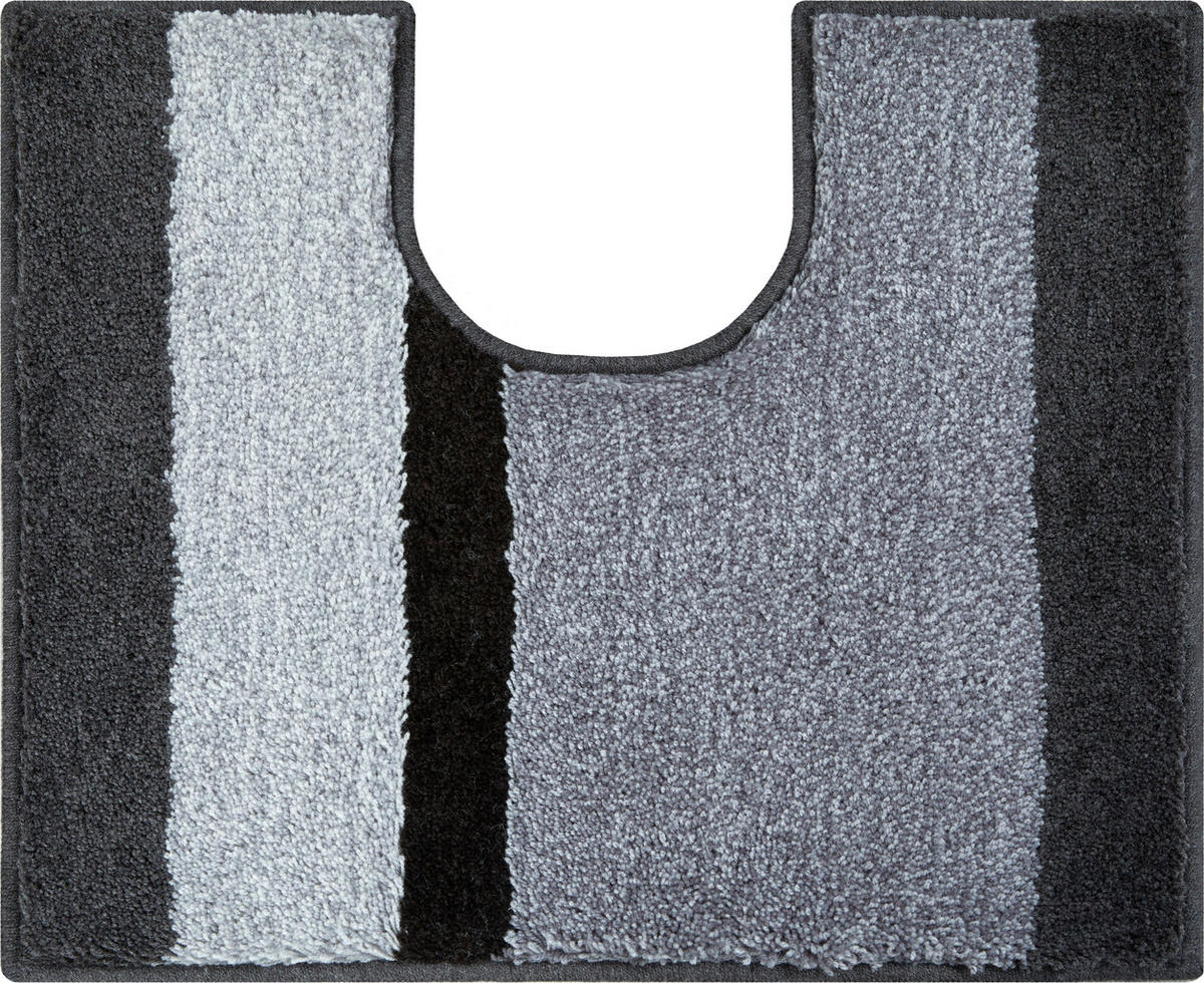 WC-VORLEGER Anthrazit 49/60 cm  - Anthrazit, Basics, Kunststoff/Textil (49/60cm) - Grund