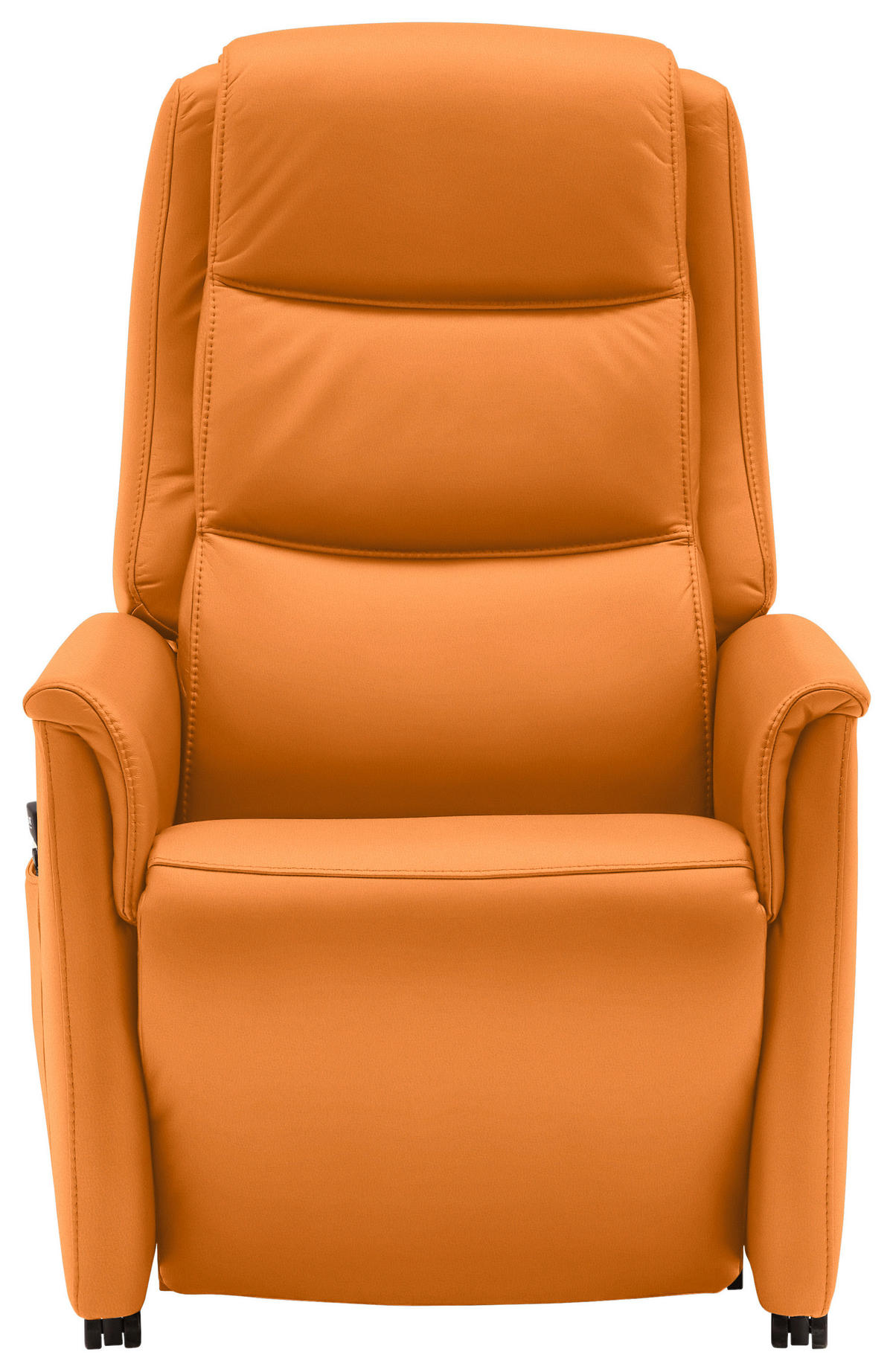 FERNSEHSESSEL Valdera  mit Relaxfunktion, Aufstehhilfe, Rücken echt Echtleder Currygelb  - Currygelb/Schwarz, KONVENTIONELL, Leder/Kunststoff (70/107/88cm) - Livetastic