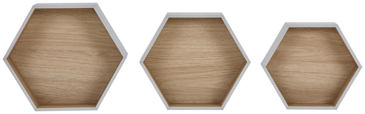 WANDREGALSET 30-37/26-32/9-12 cm  - Kaschmir/Eichefarben, Basics, Holzwerkstoff (30-37/26-32/9-12cm) - Xora