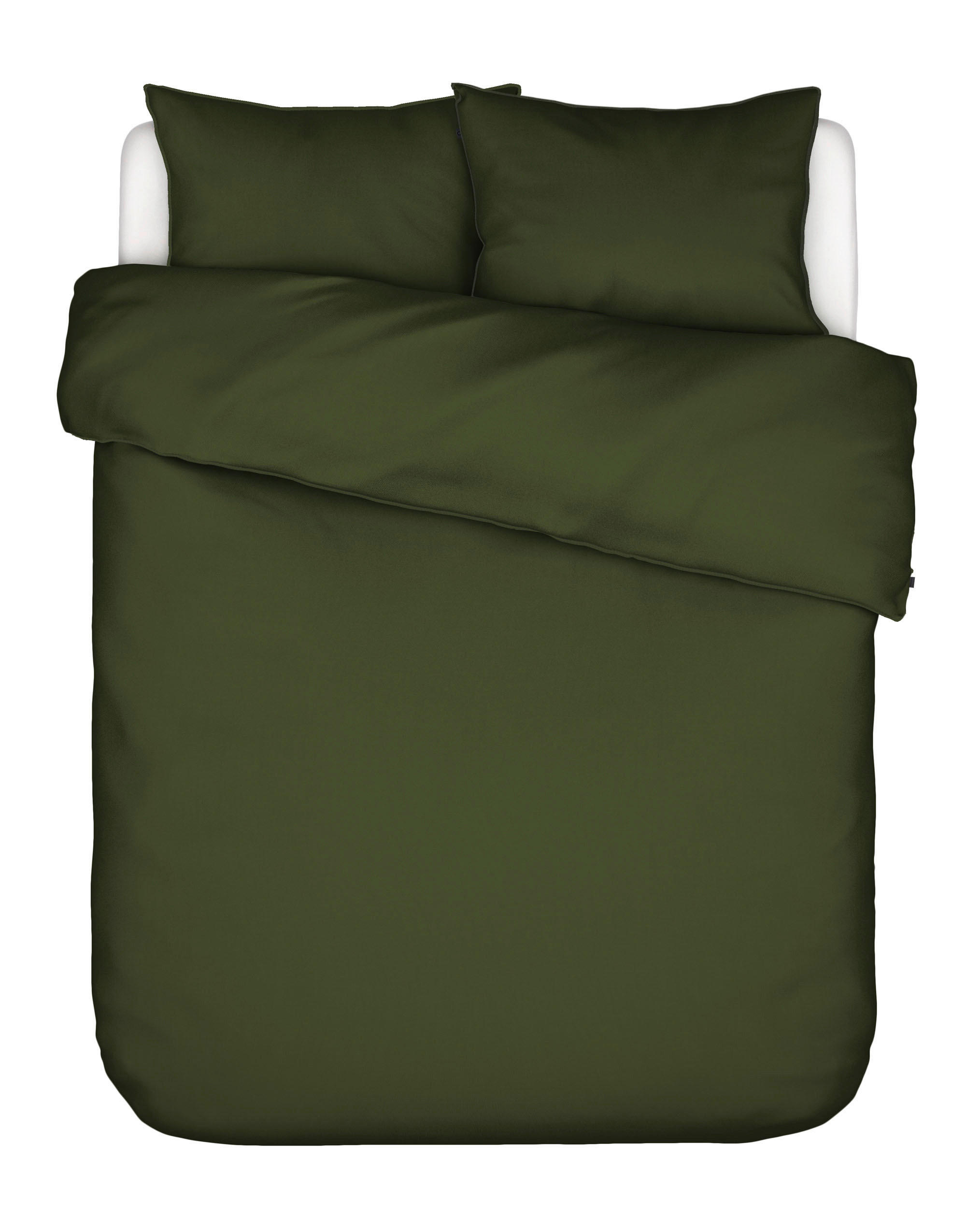 BETTWÄSCHE Minte Satin 135/200 cm  - Dunkelgrün, Basics, Textil (135/200cm) - Essenza