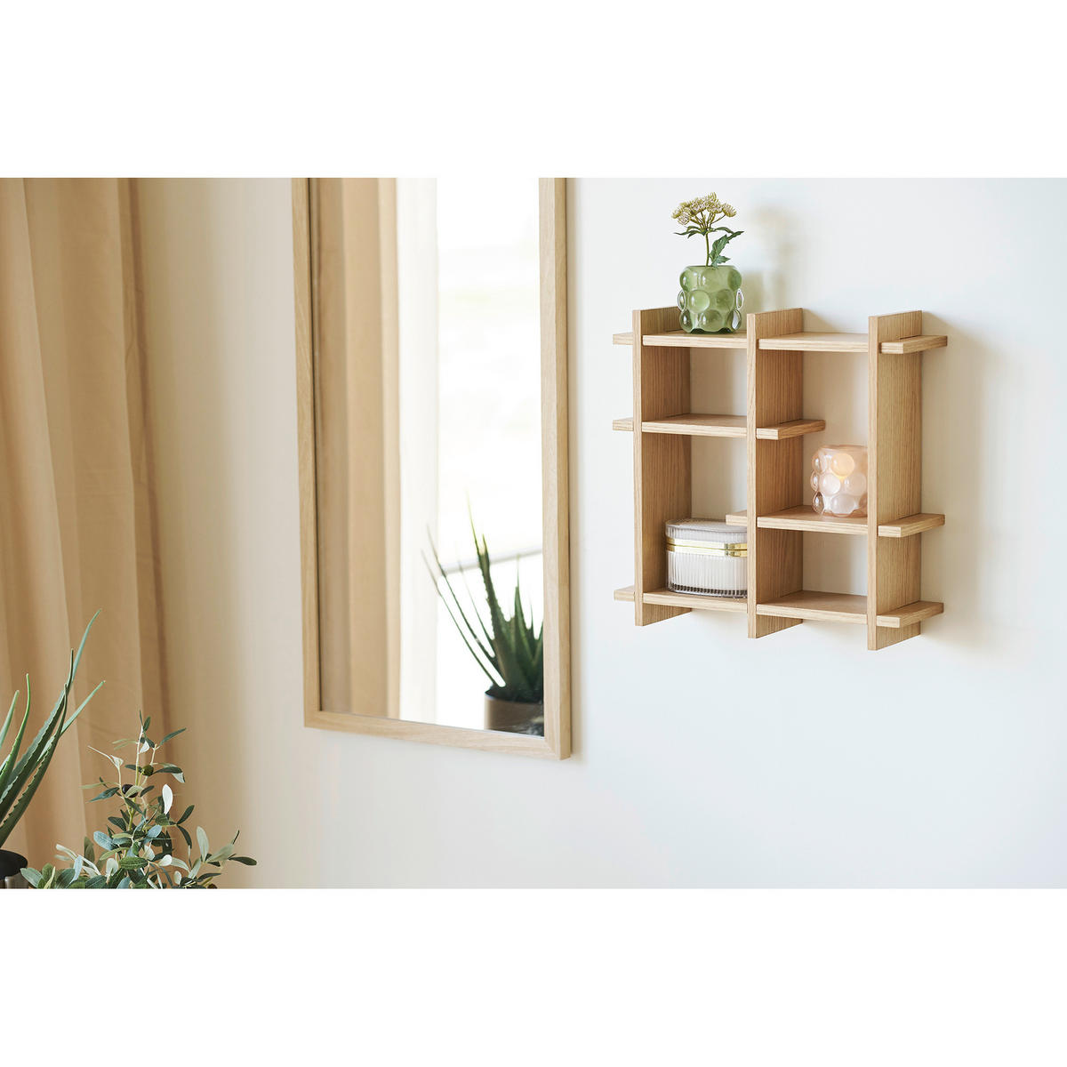 WANDREGAL 40/40/12 cm  - Eichefarben, Basics, Holzwerkstoff (40/40/12cm)