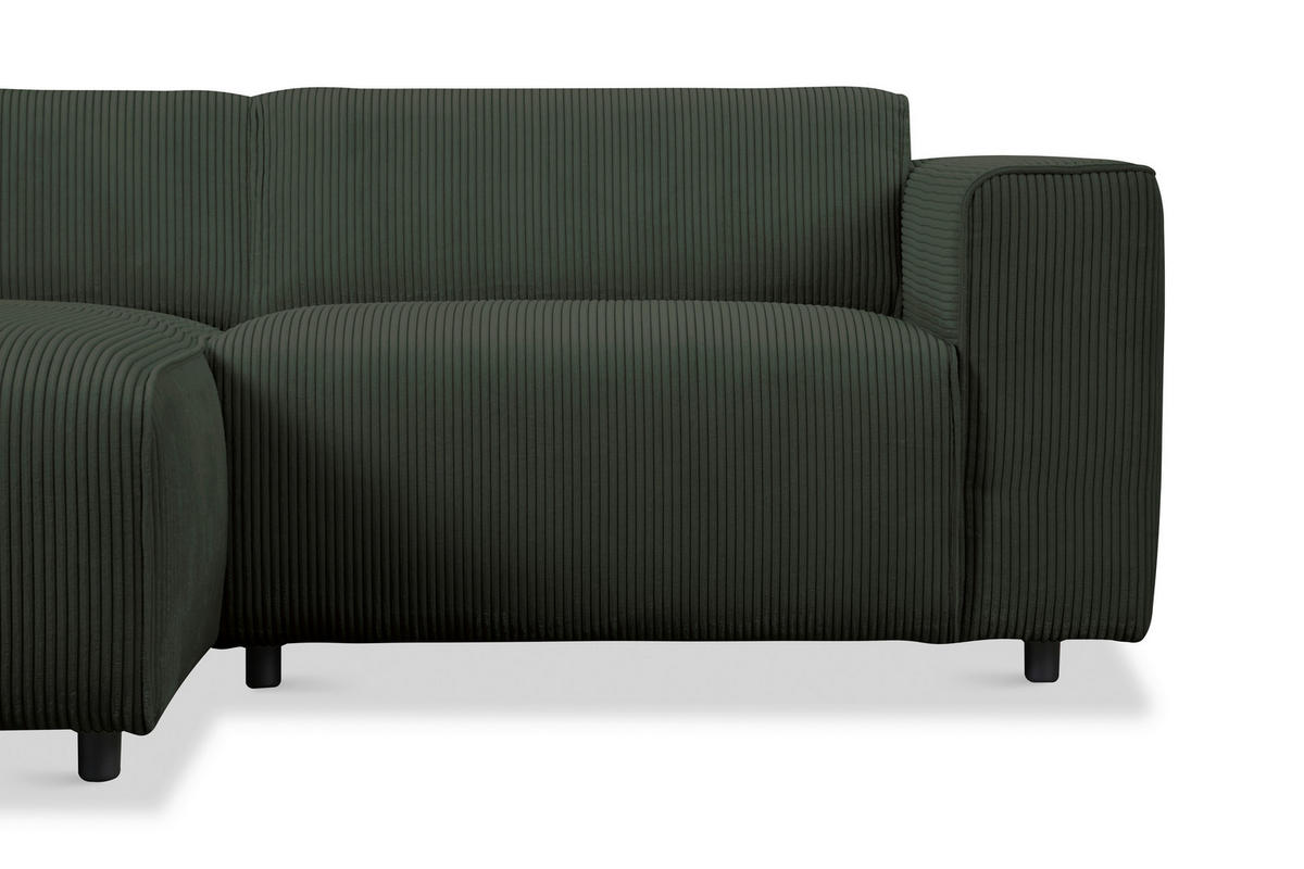 HÖRNSOFFA i manchester skogsgrön  - skogsgrön/svart, Design, textil/plast (161/234cm) - Livetastic