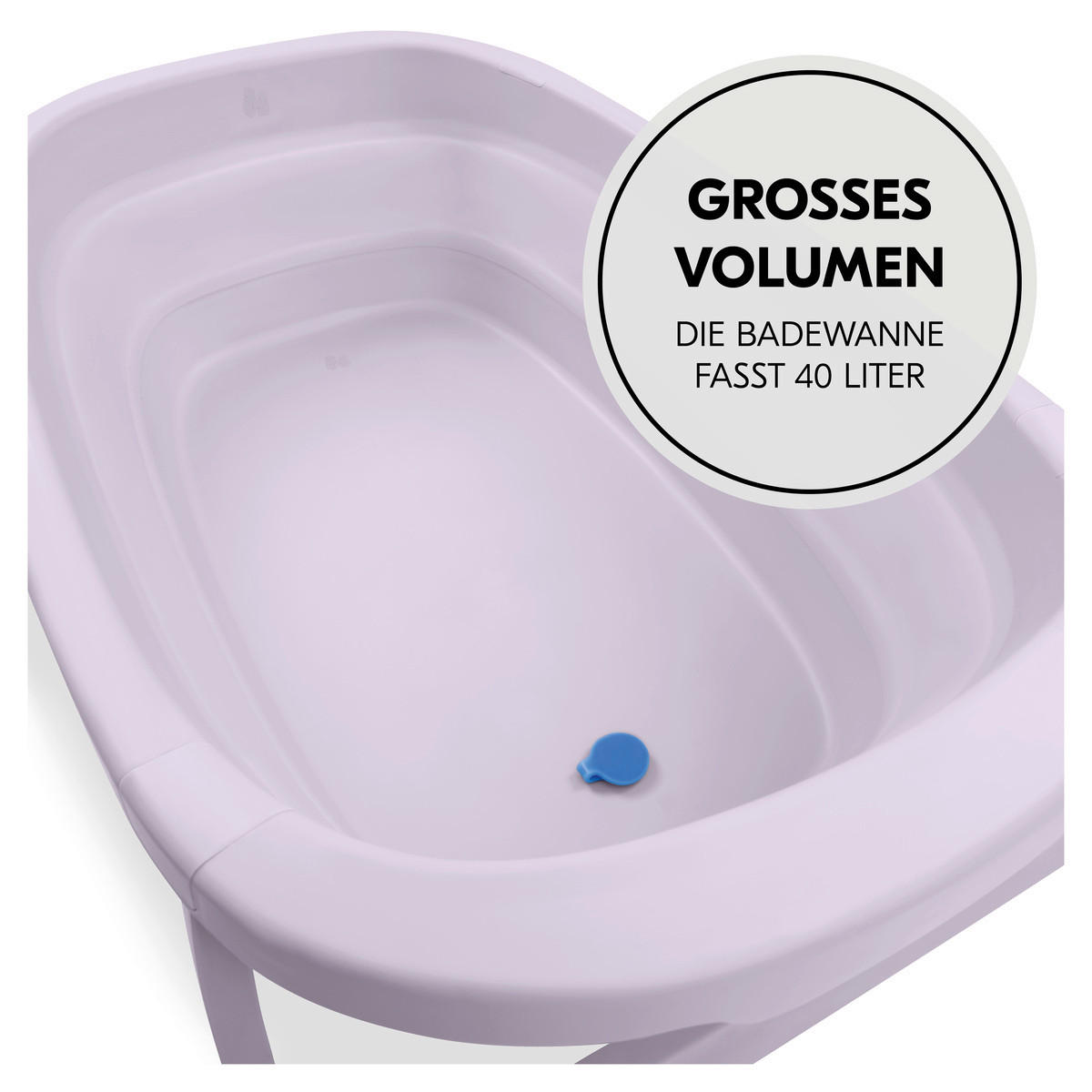 BABYBADEWANNE Wash N Fold  - Lila, Basics, Kunststoff (48/25/80cm) - Hauck