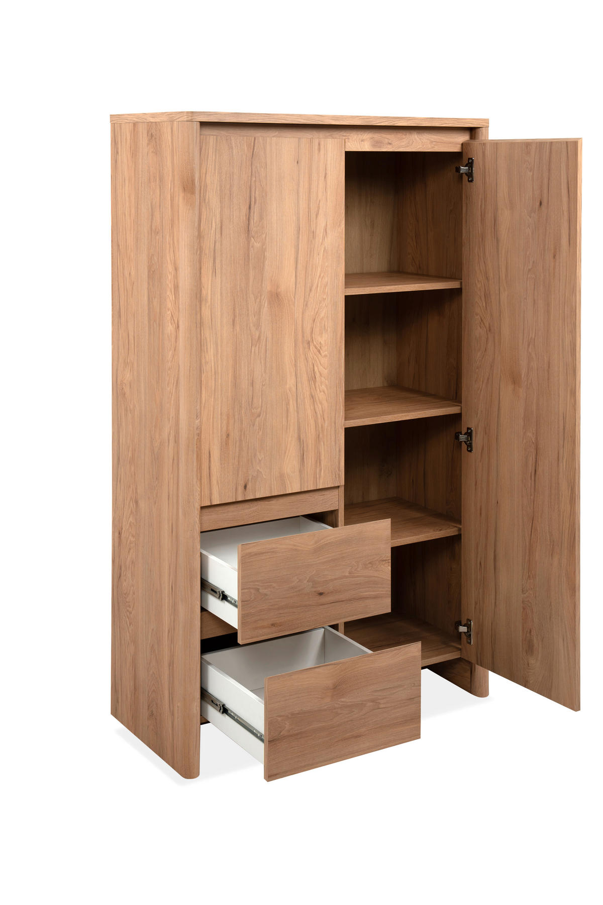 HIGHBOARD  86/140/40 cm 2 Schublade(n)  - Naturfarben, Design, Holzwerkstoff (86/140/40cm) - MID.YOU