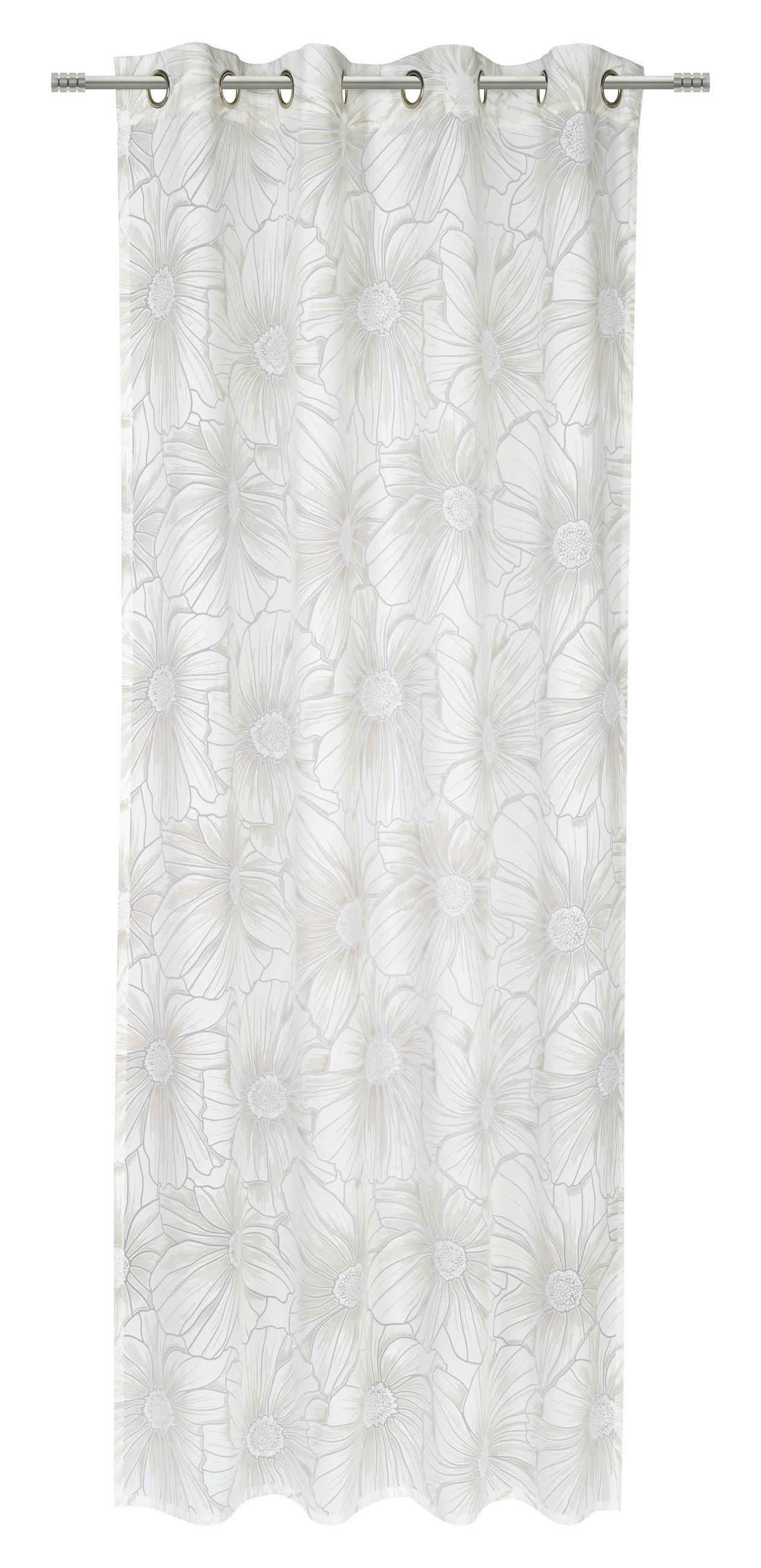 HOTOVÝ ZÁVĚS, poloprůhledné, 140/245 cm - šedá, Konvenční, textil (140/245cm) - Esposa