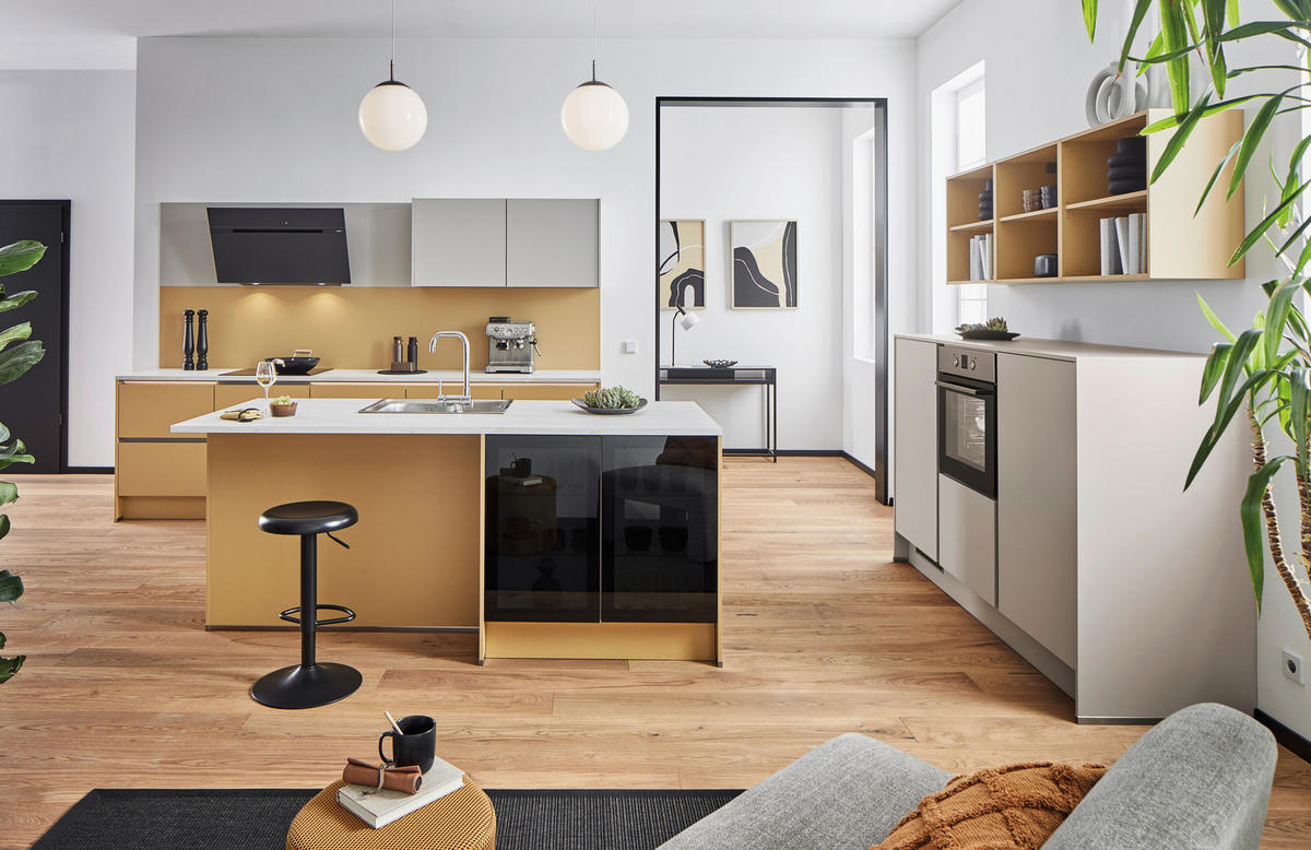 EINBAUKÜCHE   - Karamell, Design, Holzwerkstoff - Xora