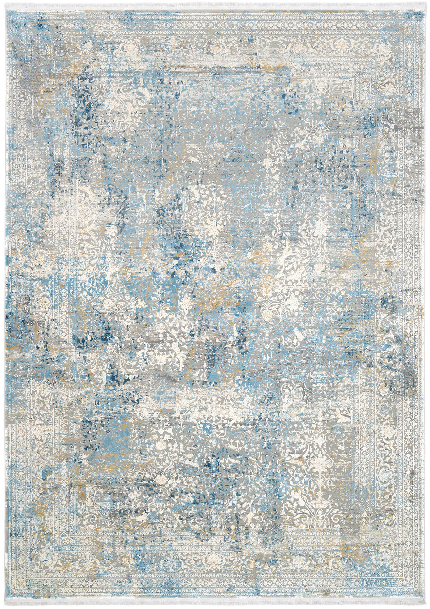 WEBTEPPICH Wohnzimmer 300/400 cm Avignon Blau, Grau rechteckig  - Blau/Grau, Design, Textil (300/400cm) - Dieter Knoll