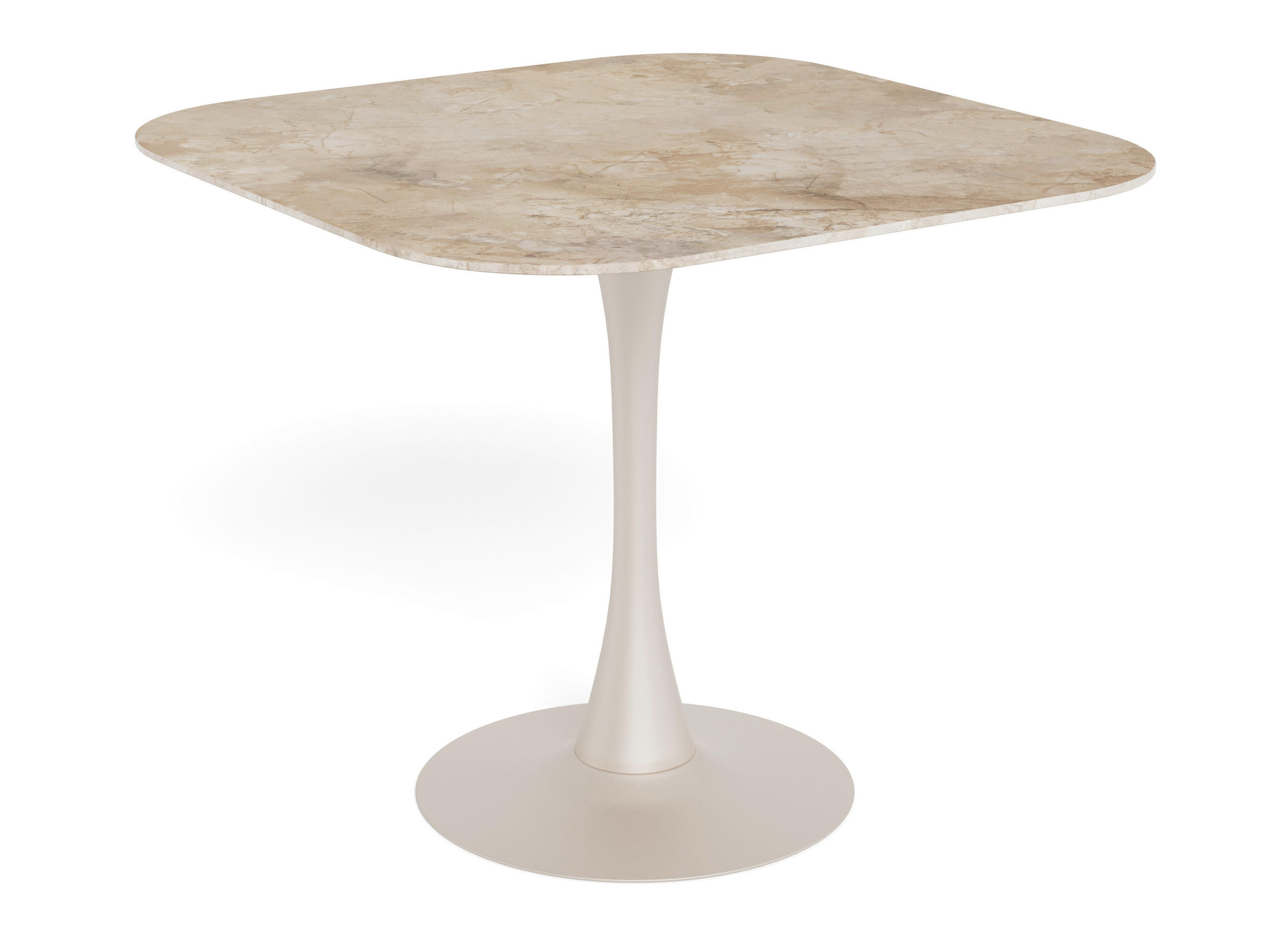 ESSTISCH in Metall, Keramik 90/90/75 cm  - Braun/Grau, MODERN, Keramik/Metall (90/90/75cm) - MID.YOU