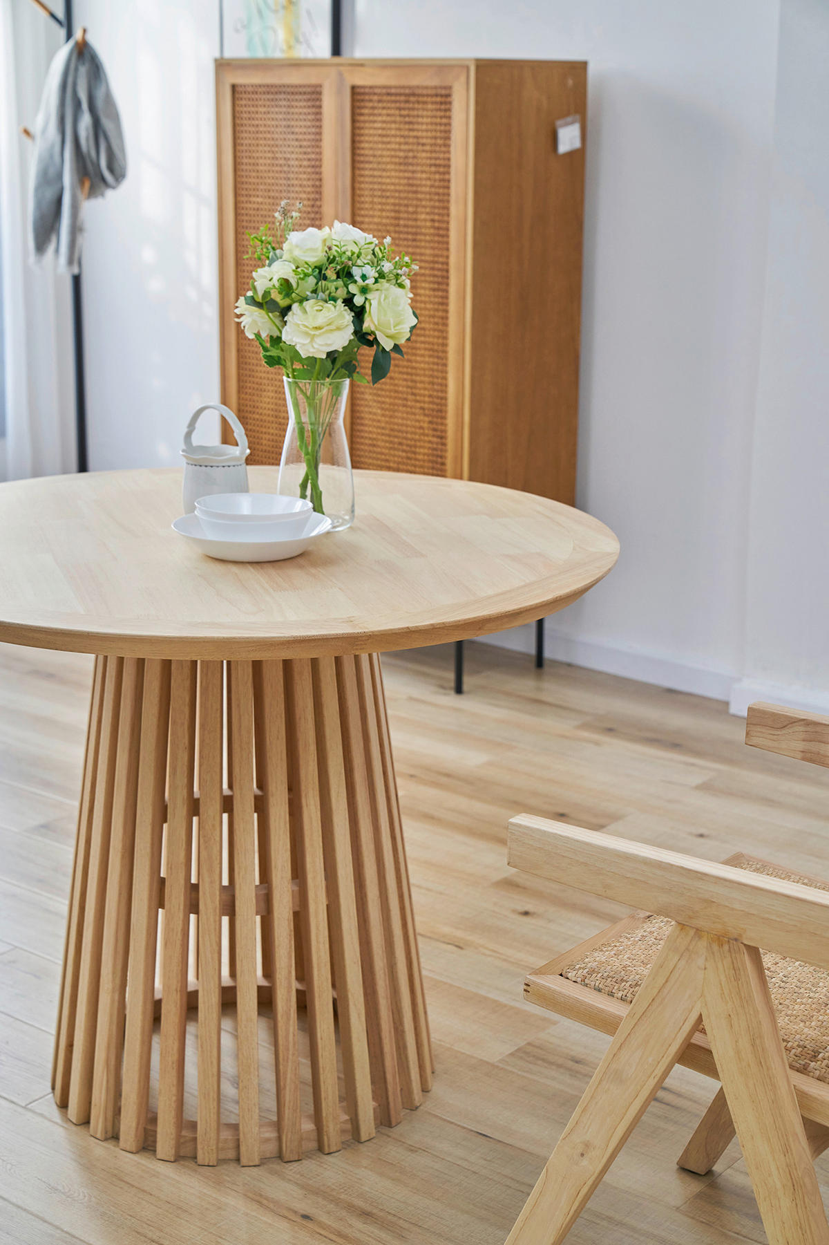 ESSTISCH 100/100/77 cm Echtholz  Holz rund Naturfarben  - Naturfarben, MODERN, Holz (100/100/77cm) - MID.YOU