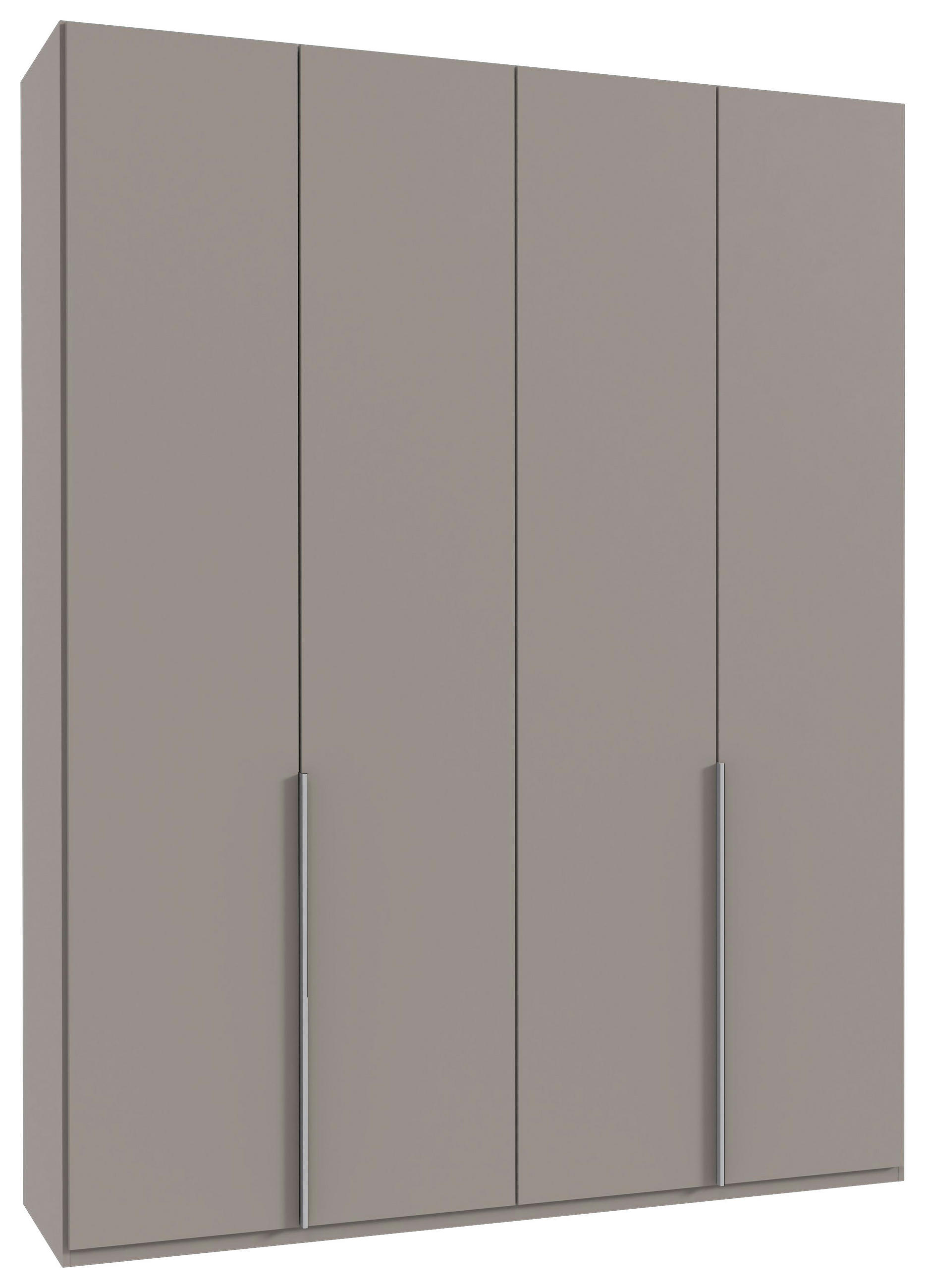 DREHTÜRENSCHRANK in Grau, Sahara  - Alufarben/Grau, Modern, Holzwerkstoff/Metall (180/236/58cm) - MID.YOU
