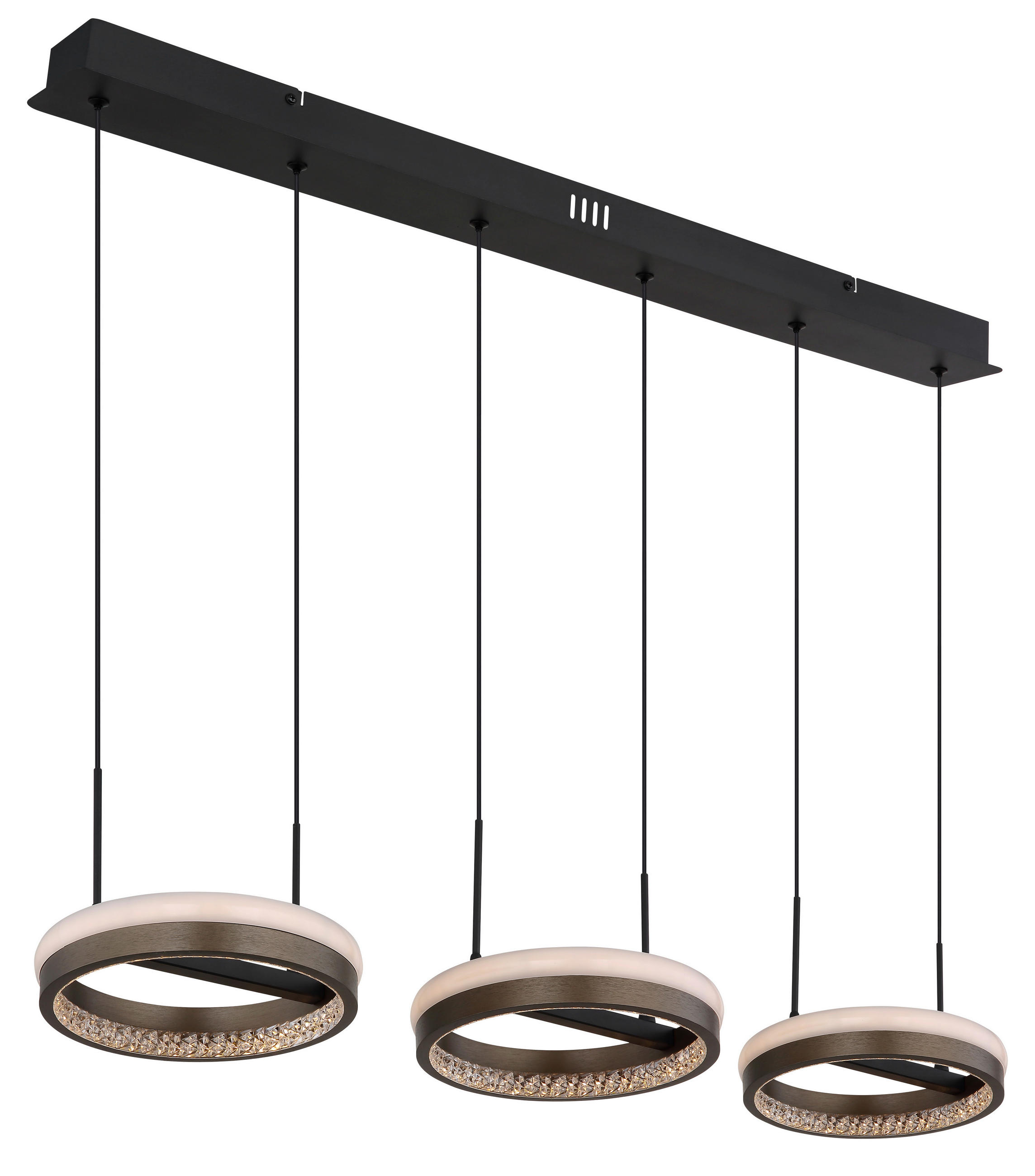 LED-HÄNGELEUCHTE 82/20,6/150 cm    - Klar/Weiss, Design, Kunststoff/Metall (82/20,6/150cm) - Globo