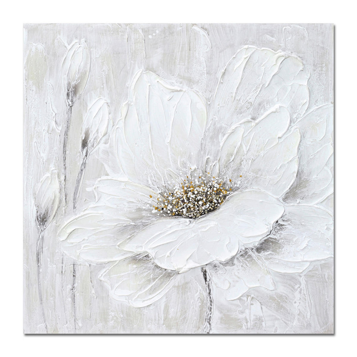 OBRAZ NA PLÁTNE, kvety, 80/80 cm  - Design, drevo (80/80cm)