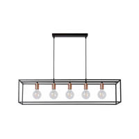 HÄNGELEUCHTE Arthur 100/25/155 cm  - Schwarz, Basics, Metall (100/25/155cm) - Lucide
