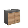 WASCHBECKENUNTERSCHRANK 60/56/34 cm  - Eichefarben/Schwarz, Basics, Holzwerkstoff/Kunststoff (60/56/34cm) - MID.YOU