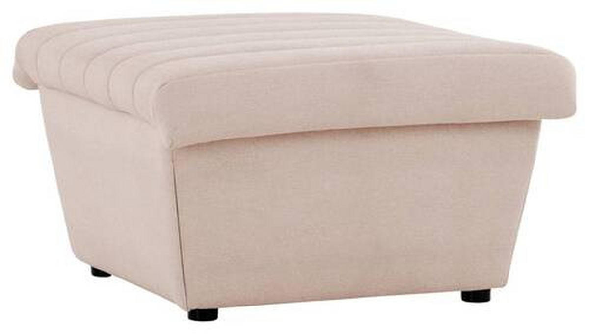 HOCKER Webstoff Creme  - Creme/Schwarz, Design, Kunststoff/Textil (74/43/85cm) - LOOKS by W.Joop