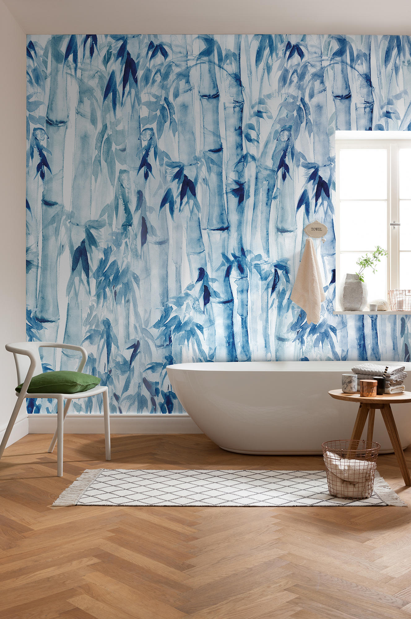 FOTOTAPETE  - Blau/Weiß, Trend (300/280cm) - Xora