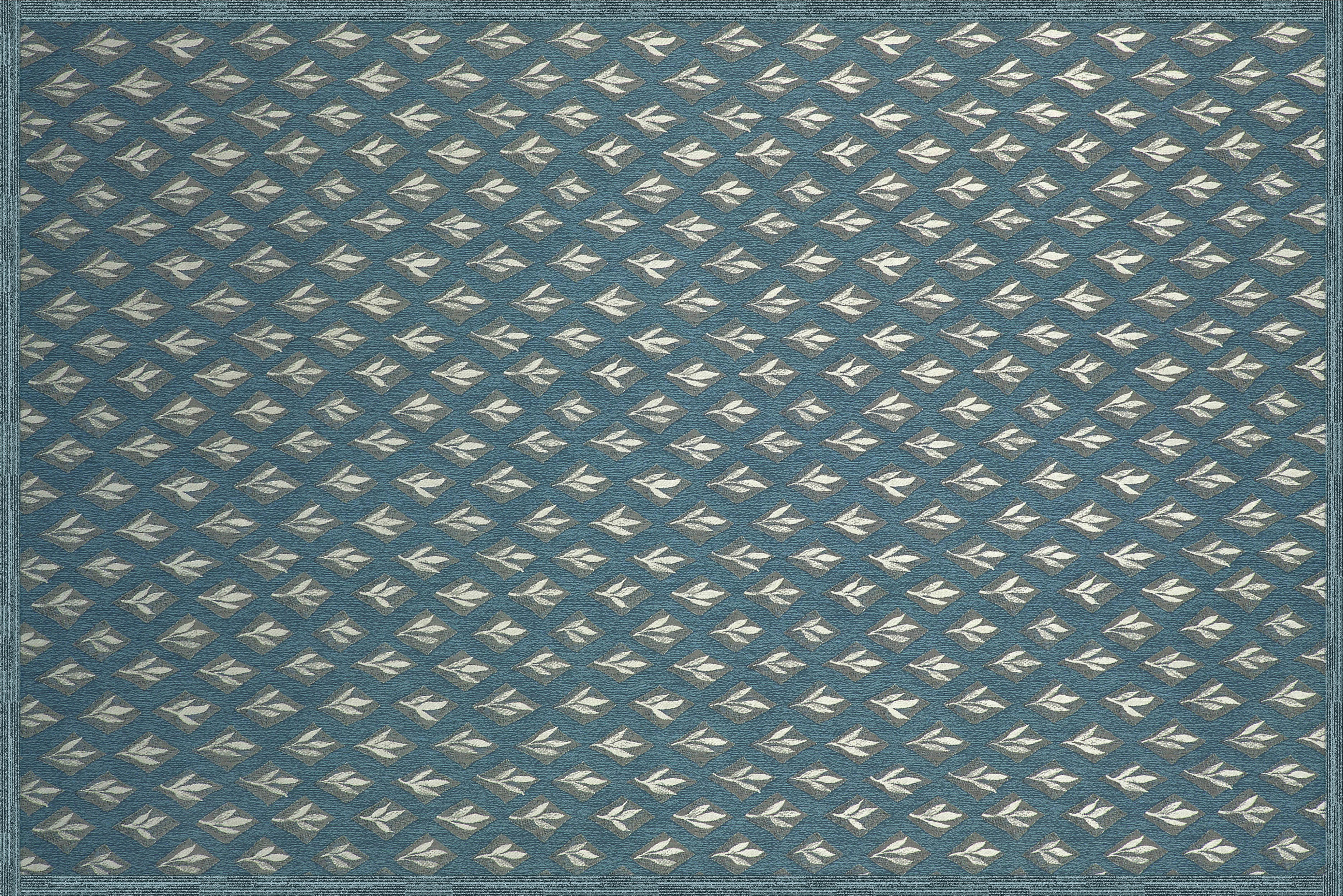OUTDOORTEPPICH 60/90 cm  - Blau, Design, Kunststoff (60/90cm)