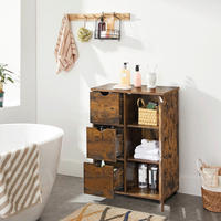 MIDISCHRANK 60/80/30 cm  - Schwarz/Braun, Trend, Holzwerkstoff/Kunststoff (60/80/30cm) - MID.YOU