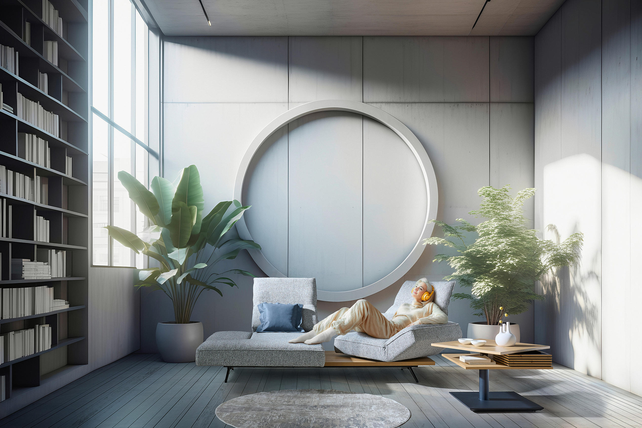 ECKSOFA Beige Chenille  - Beige/Schwarz, Design, Holz/Textil (132/240cm) - Koinor