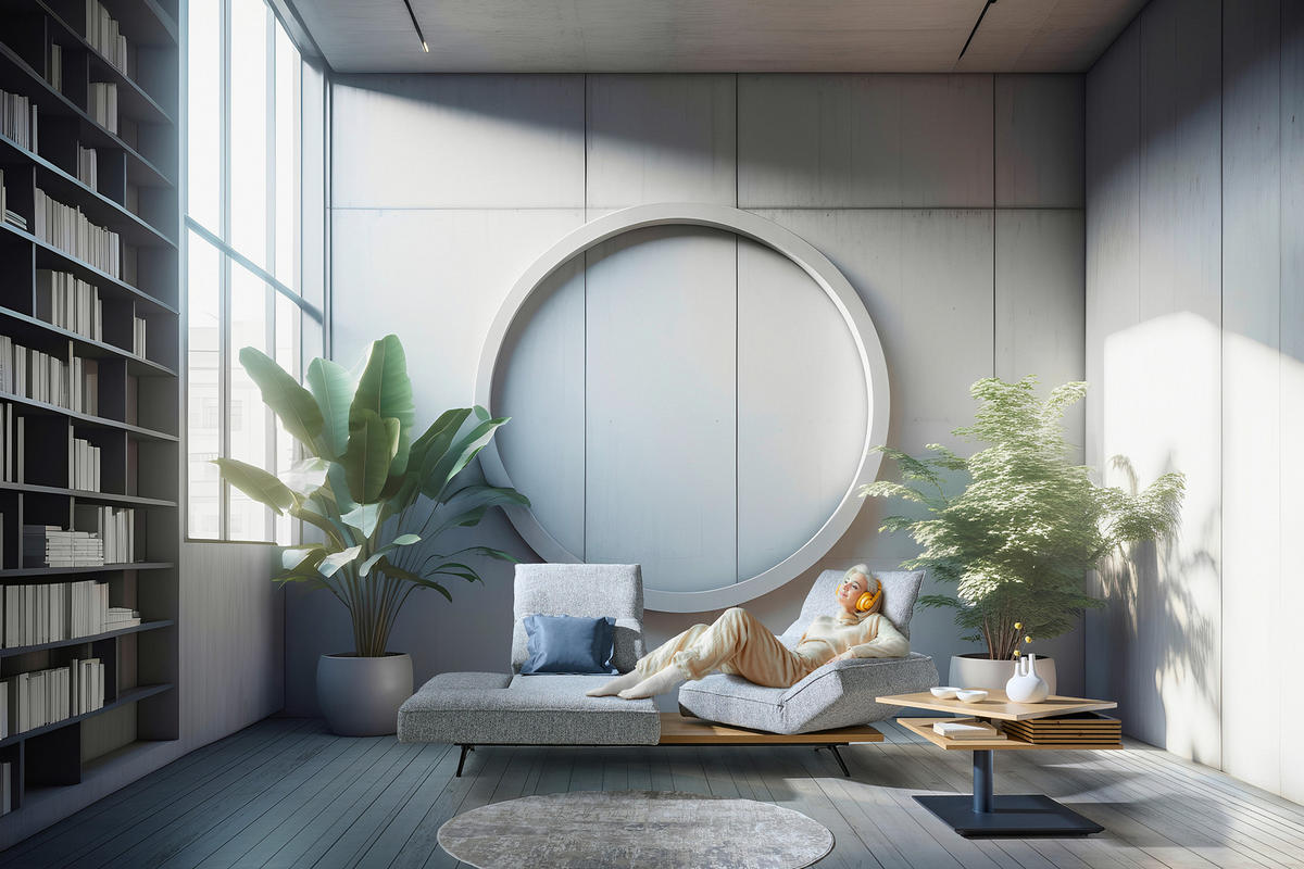 ECKSOFA Beige Chenille  - Beige/Schwarz, Design, Holz/Textil (132/240cm) - Koinor