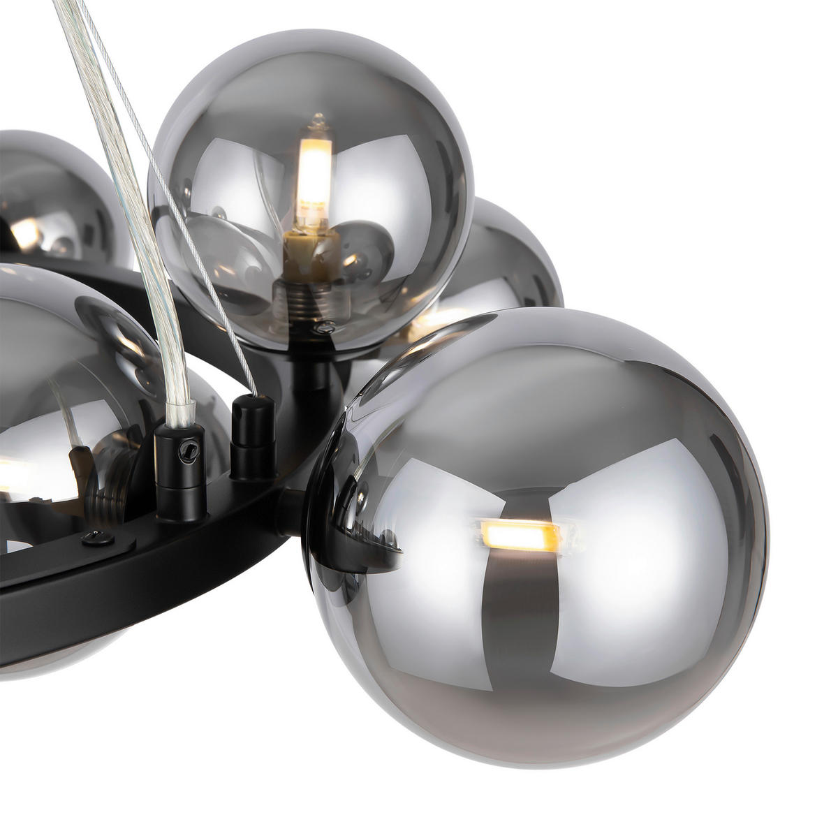 PENDELLEUCHTE  25/137/67 cm   - Schwarz, Trend, Glas/Metall (25/137/67cm) - MAYTONI