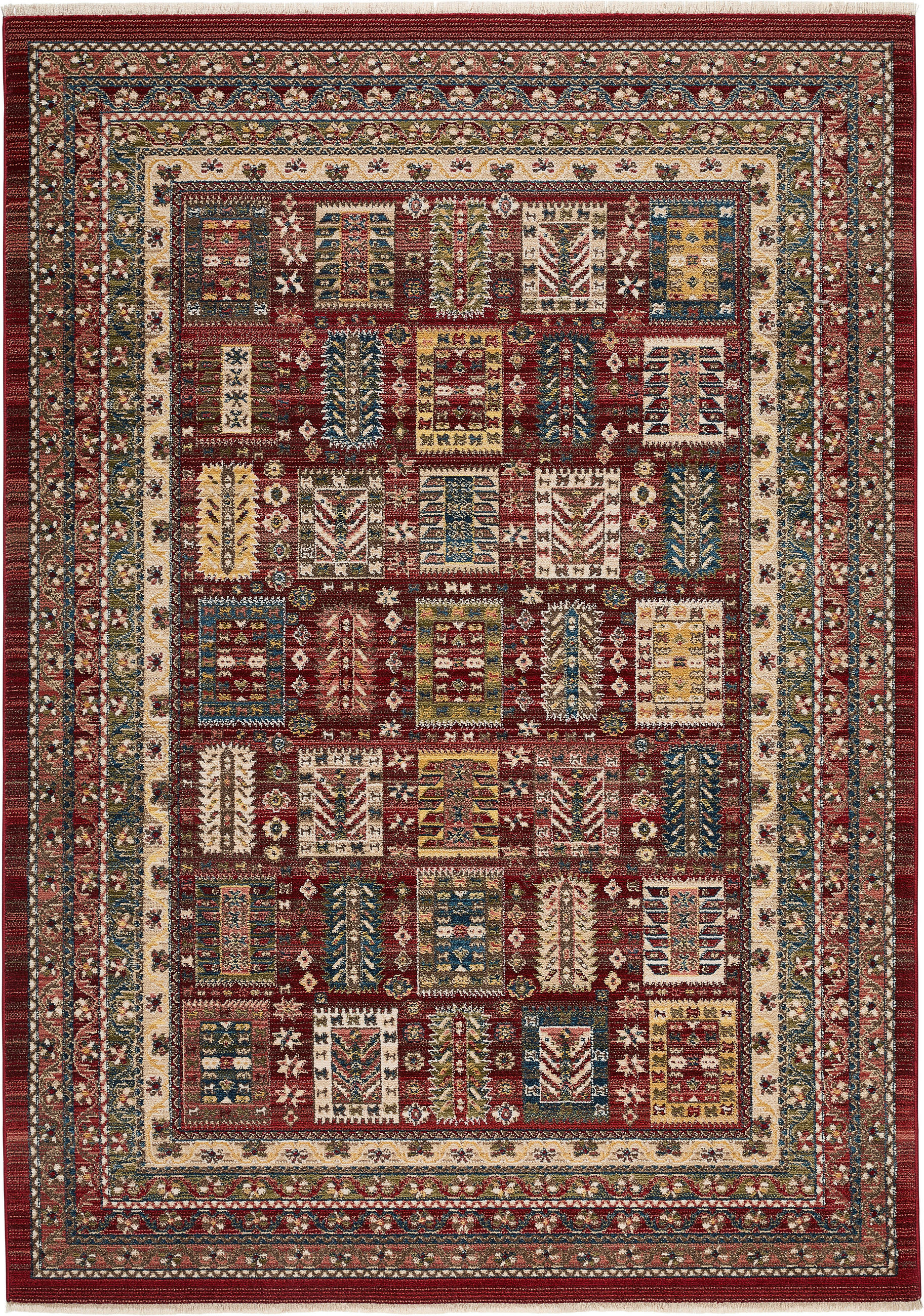 Covor Țesut  - roșu, Design, textil (133/190cm) - Novel