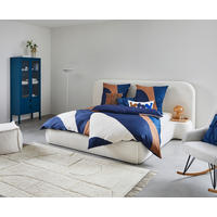 ČALÚNENÁ POSTEĽ, 180/200 cm, biela - čierna/biela, Modern, drevo/kompozitné drevo (180/200cm) - MID.YOU