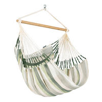 HÄNGESESSEL 110/160/180 cm  - Hellgrau/Weiß, KONVENTIONELL, Holz/Textil (110/160/180cm) - La Siesta