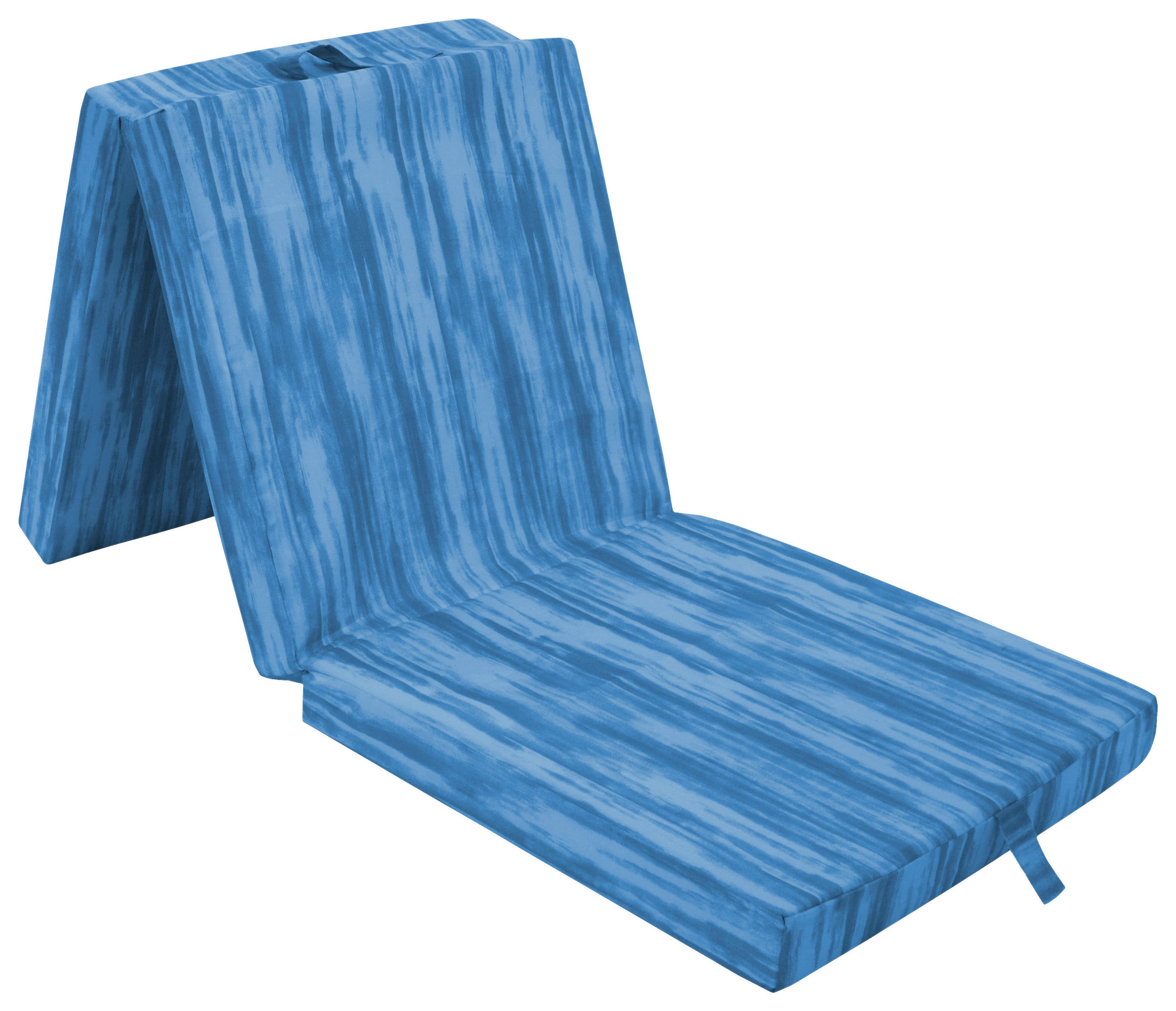 KLAPPMATRATZE 63/190 cm Höhe ca. 8 cm  - Blau/Hellblau, Basics, Textil (63/190cm) - Boxxx