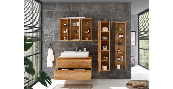 WASCHBECKENUNTERSCHRANK 100/54/46 cm  - Eichefarben, KONVENTIONELL, Holz/Holzwerkstoff (100/54/46cm) - Linea Natura