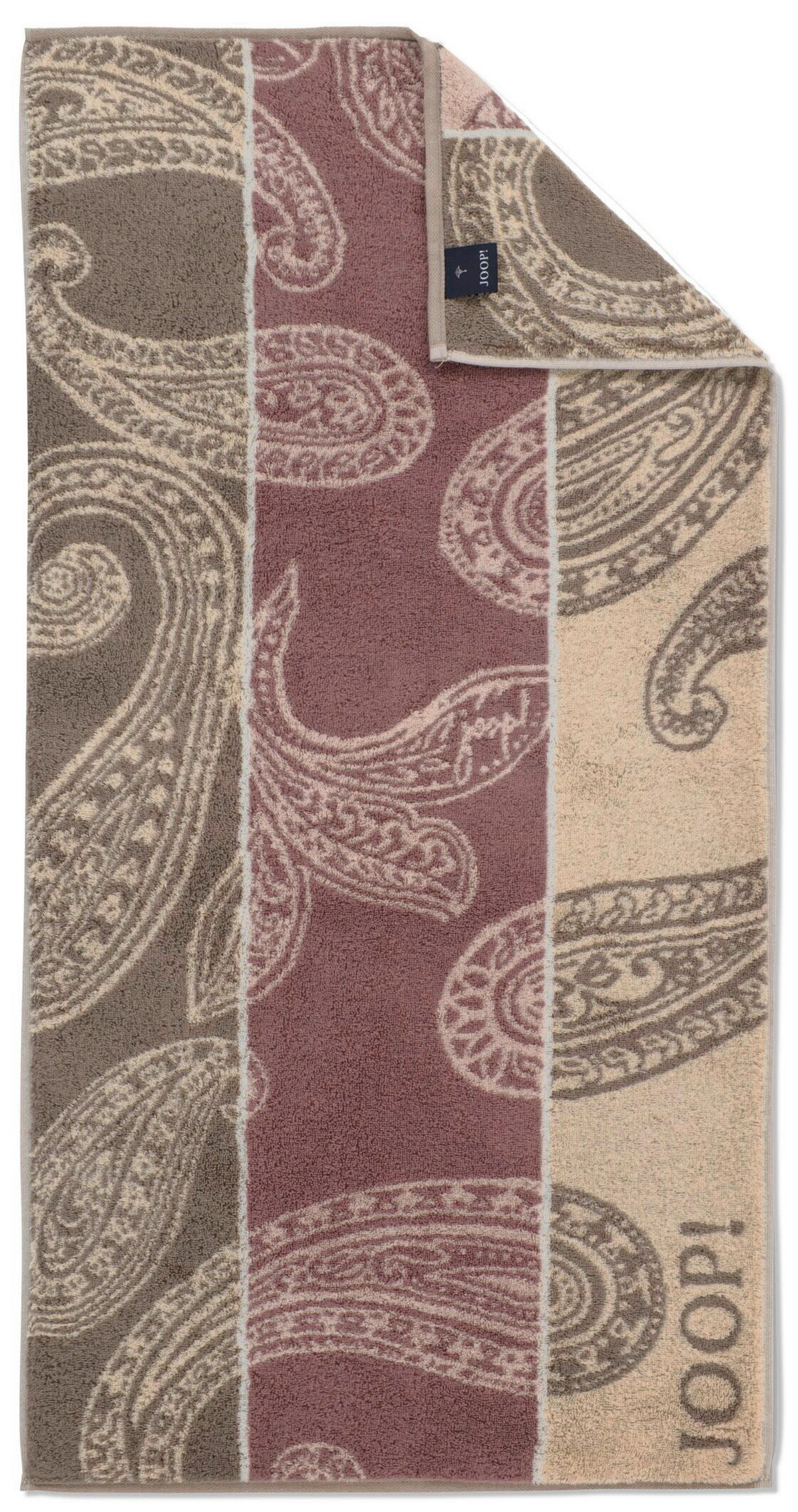 HANDTUCH Contour Paisley Beige, Mauve  - Beige/Mauve, Design, Textil (50/100cm) - Joop!