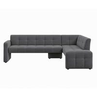 UGAONA KLUPA  antracit   - crna/antracit, Moderno, drvo/tekstil (245/157cm) - Livetastic