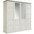 Drehtürenschrank in Grau, Weiß - Weiß/Grau, Lifestyle, Glas/Holzwerkstoff (205/209/60cm) - Hom`in Drehtürenschrank in Grau, Weiß - Weiß/Grau, Lifestyle, Glas/Holzwerkstoff (205/209/60cm) - Hom`in