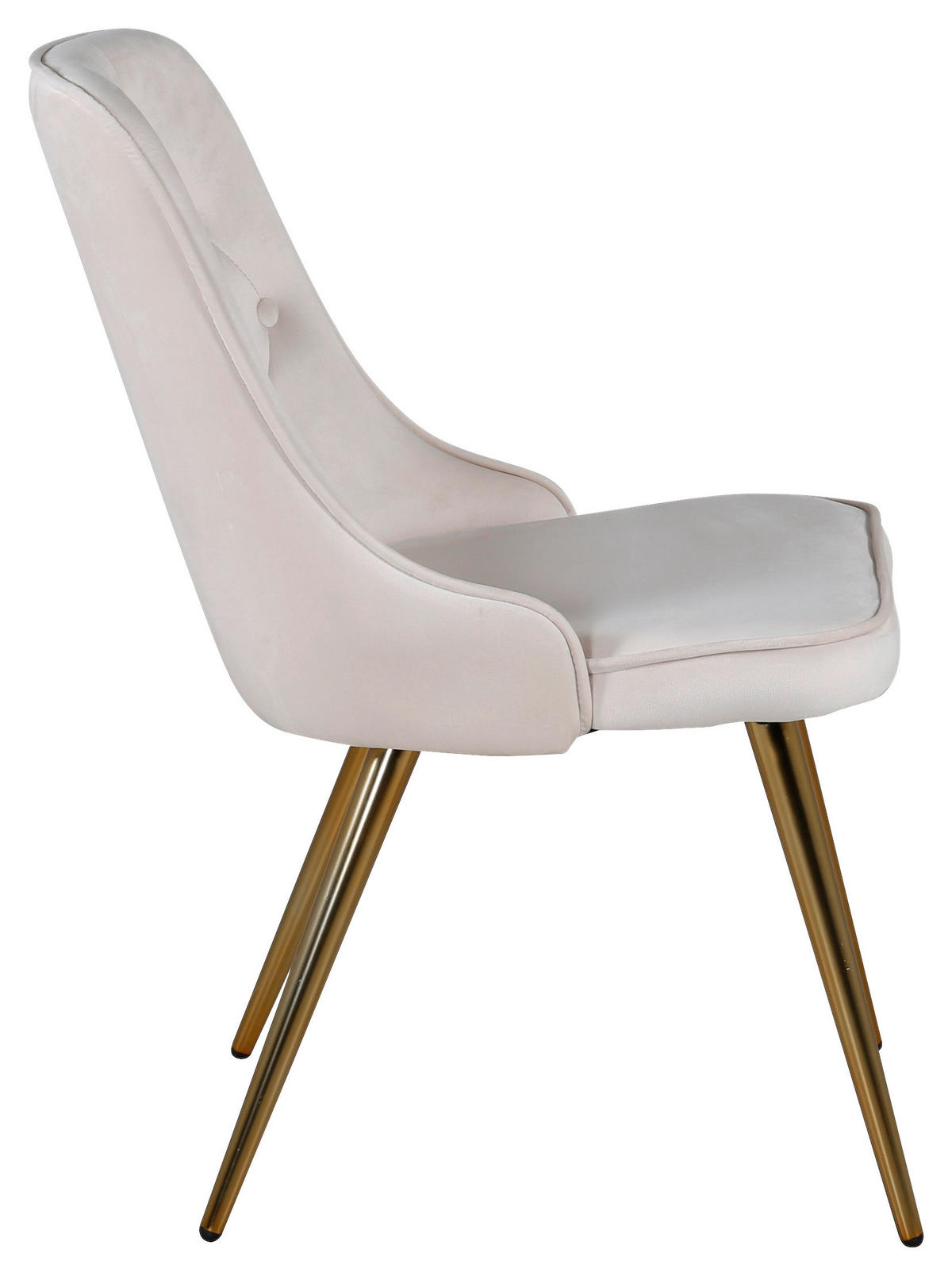 STOLSET stål sammet  - beige/mässingsfärgad, Design, metall/textil (50/88.5/66cm) - Livetastic