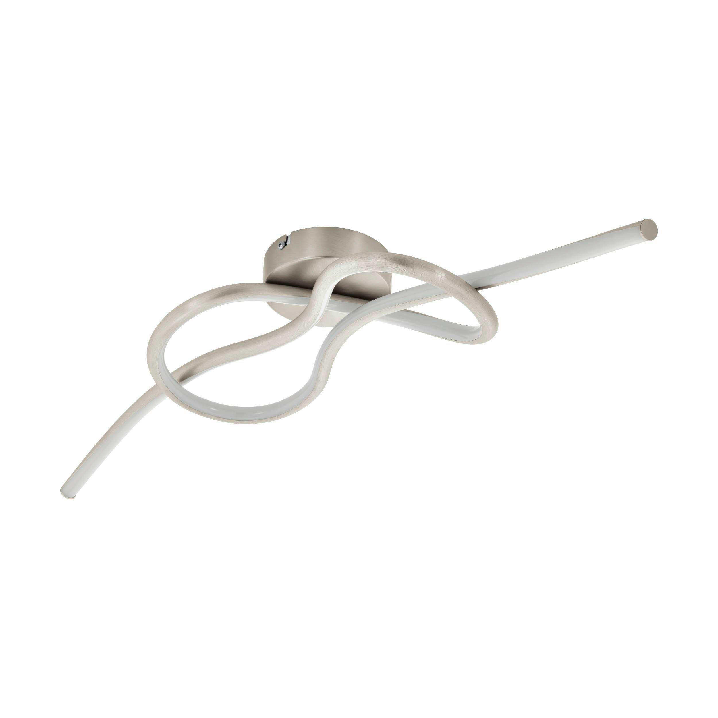 DECKENLEUCHTE 70/16/16 cm   - Weiß/Nickelfarben, Design, Kunststoff/Metall (70/16/16cm) - Eglo