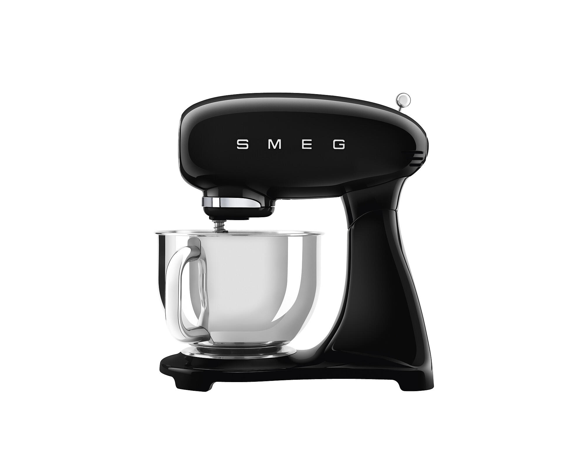 KÜCHENMASCHINE 50´S STYLE SMF05CREU  - Alufarben/Schwarz, Basics, Metall (40,2/37,8/22,1cm) - SMEG