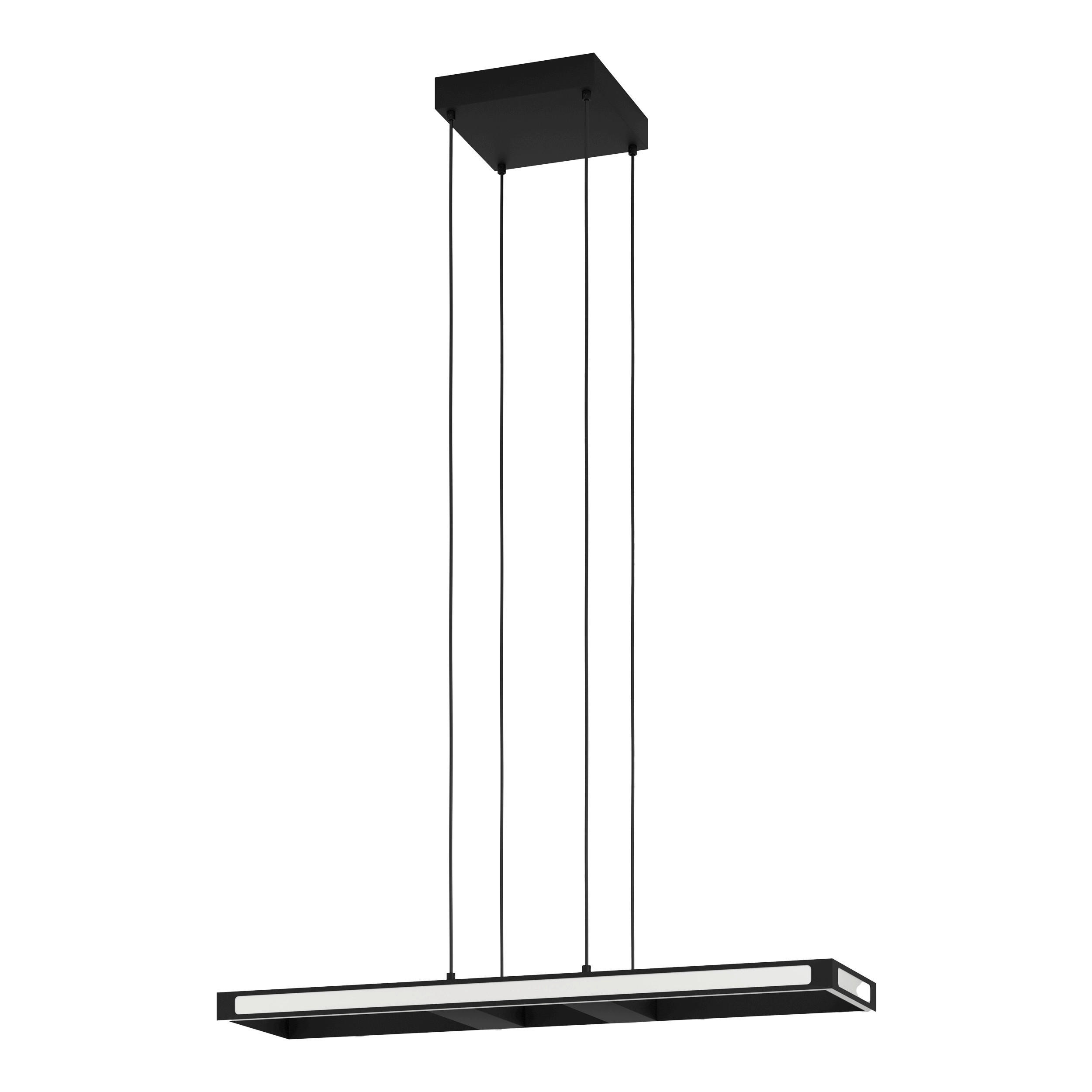 LED-PENDELLEUCHTE 77/20/110 cm  - Schwarz/Weiß, Design, Kunststoff/Metall (77/20/110cm) - Eglo