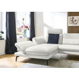 ECKSOFA in Echtleder Weiß  195/308 cm  - Schwarz/Weiß, Design, Leder/Metall (195/308cm) - Dieter Knoll