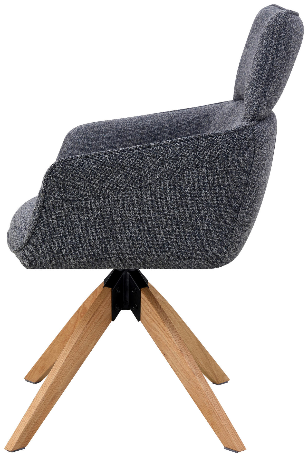 ARMLEHNSTUHL  in Eisen Webstoff  - Anthrazit/Naturfarben, KONVENTIONELL, Holz/Textil (60/94/67cm) - Livetastic