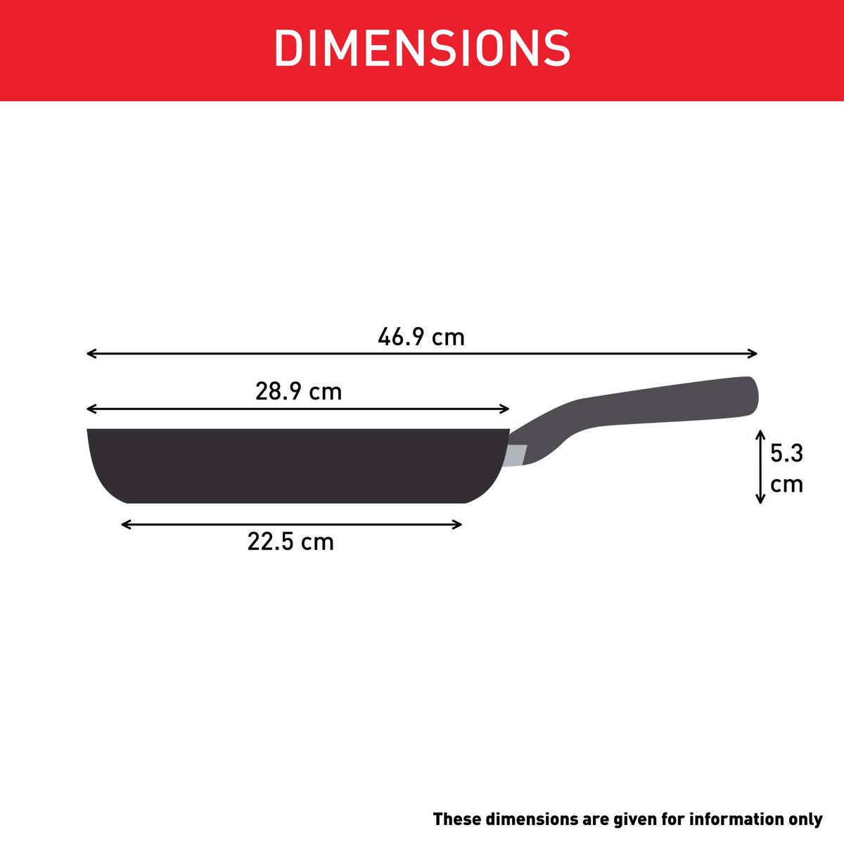 STEKPANNA   24 cm  - stålfärgad/svart, Design, metall (24cm) - Tefal