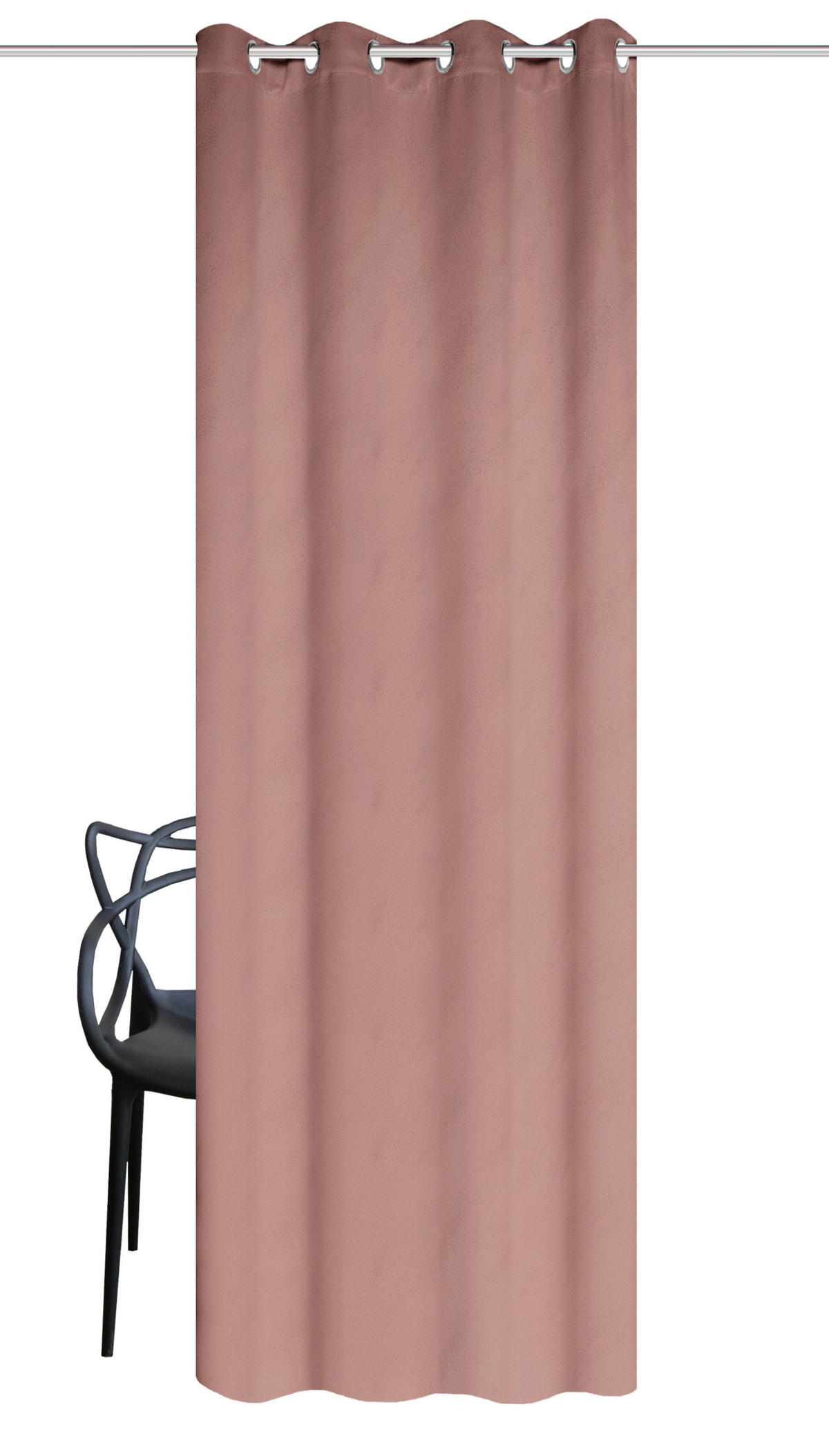 ÖSENVORHANG blickdicht  - Altrosa, Basics, Textil (135/245cm) - Schmidt W. Gmbh