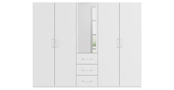 DREHTÜRENSCHRANK  in Weiß  - Weiß, Design, Glas/Holzwerkstoff (251/197/60cm) - Novel