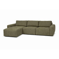 ECKSOFA MAZA Grün  - Schwarz/Grün, Design, Textil (179/316cm) - Livetastic