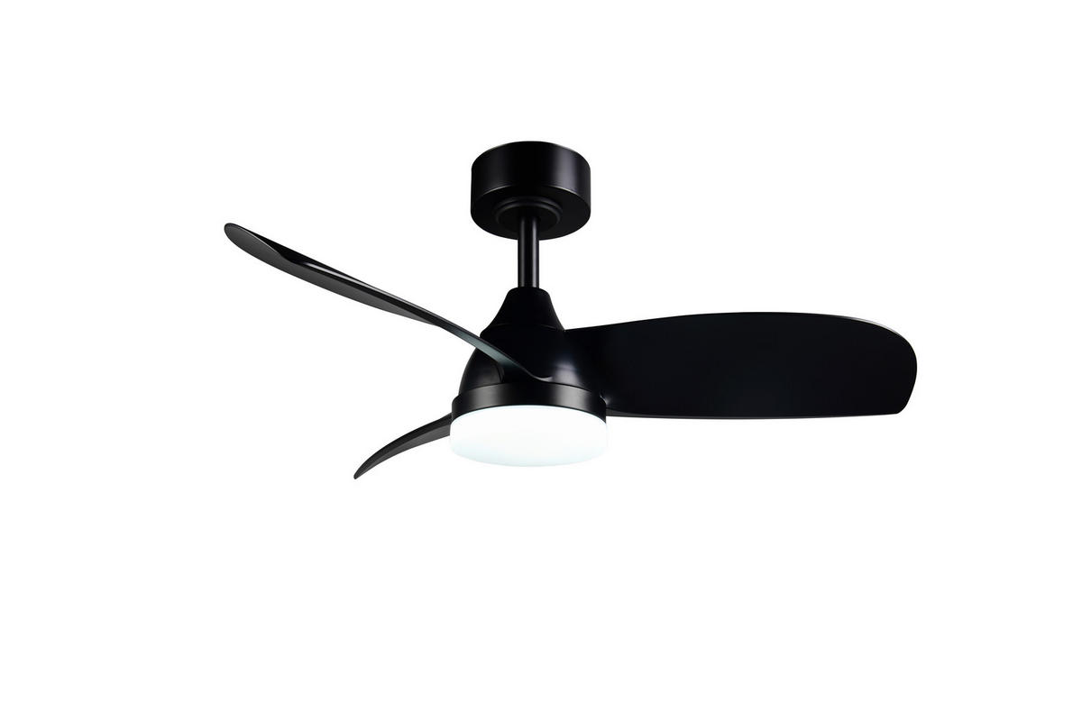 DECKENVENTILATOR  90,0/32,5-40,0 cm    - Schwarz, Konventionell, Metall (90,0/32,5-40,0cm)