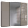 SCHWEBETÜRENSCHRANK in Sahara  - Schwarz/Sahara, Konventionell, Glas/Holzwerkstoff (250/216/65cm) - Stylife