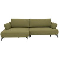 ECKSOFA Struktur Olivgrün  - Schwarz/Olivgrün, Design, Textil/Metall (186/284cm) - Lomoco