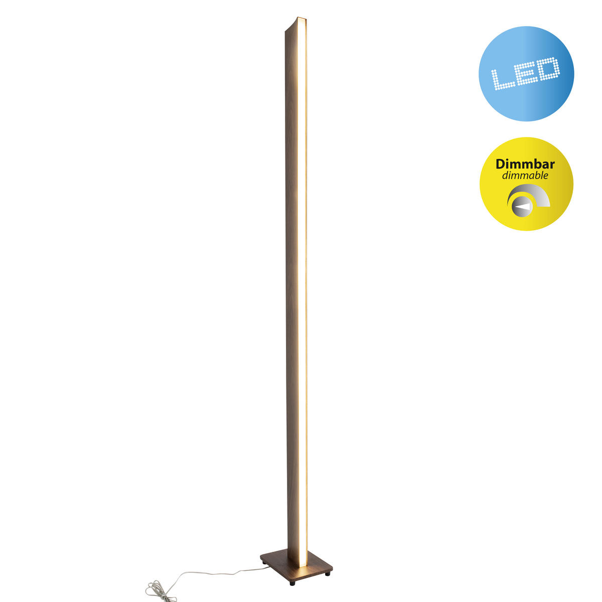 LED-STEHLEUCHTE    - Naturfarben, Natur, Kunststoff/Metall (152cm) - Näve