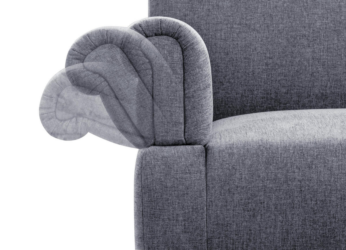 KÜCHENSOFA 181/98/81 cm  in  - Blaugrau/Naturfarben, Romantik / Landhaus, Holz/Textil (181/98/81cm) - Sit & More